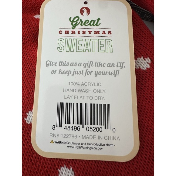 Merry‎ Christmas Ugly Sweater Medium Reindeer Bells Ugly Christmas Holidays New - Picture 4 of 7